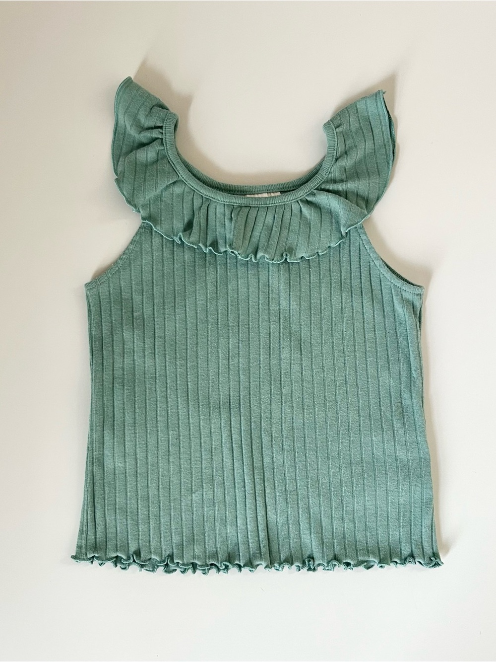 Cat & Jack Toddler Girls Ribbed Ruffle Tank Top Bundle - Picture 2 of 7
